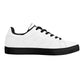 Womens Rubber Low Top Leather Sneakers