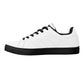Womens Rubber Low Top Leather Sneakers
