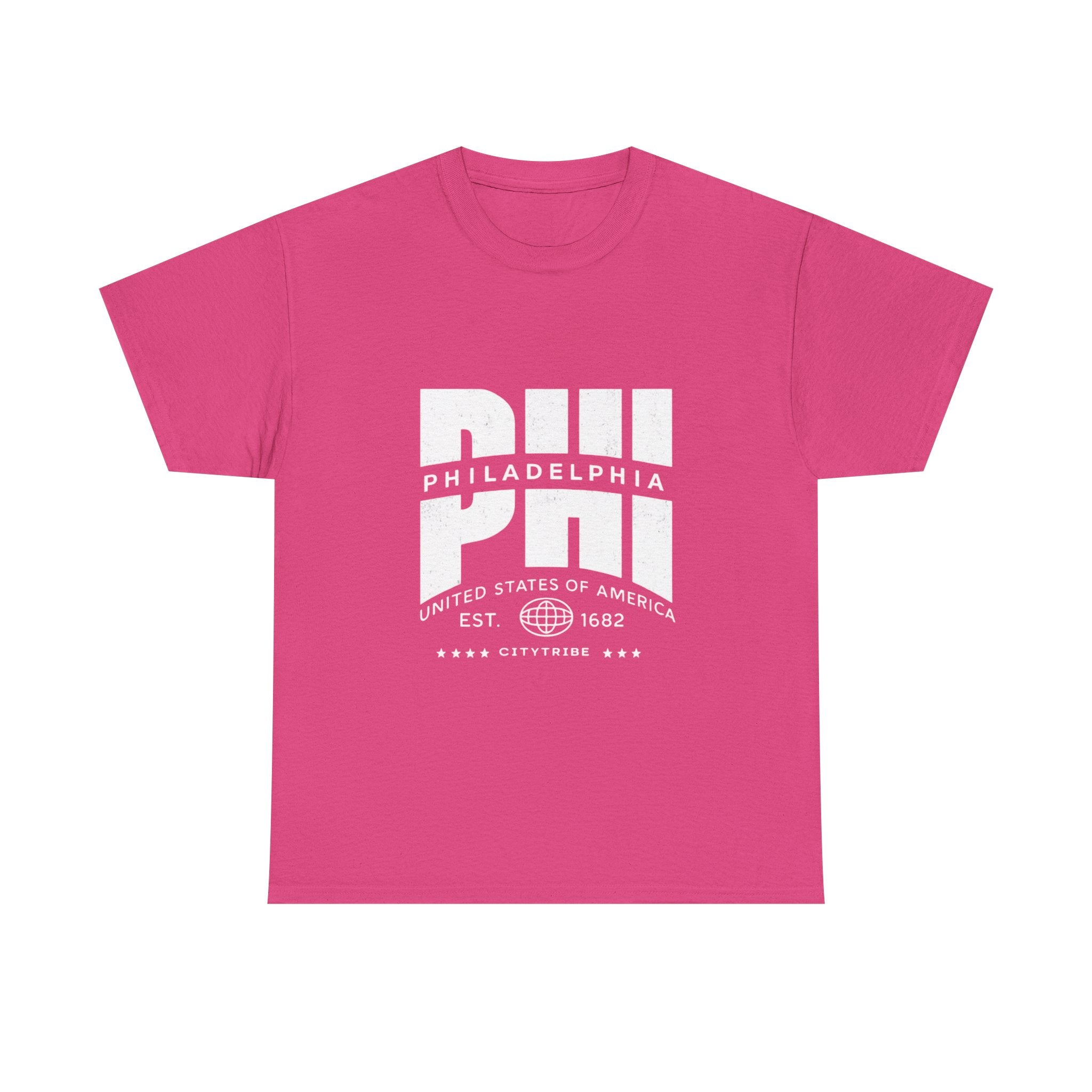 Philly  Unisex Heavy Cotton Tee - City Tribal Design for Casual Wear