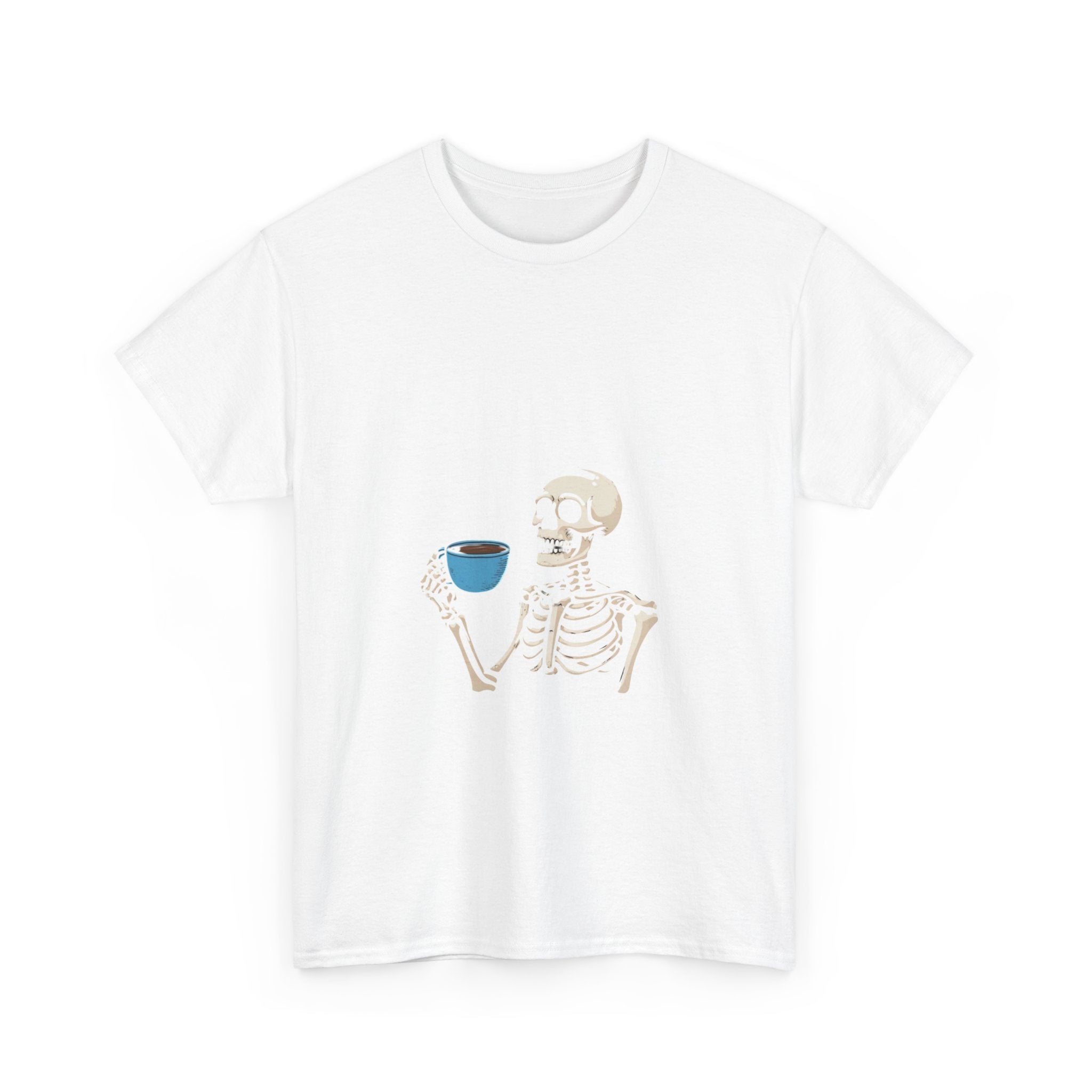 Coffee Skeleton Unisex Heavy Cotton Tee - Perfect for Casual Days