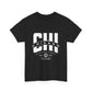 Chicago Unisex Heavy Cotton Tee - City Tribal Design for Casual Wear