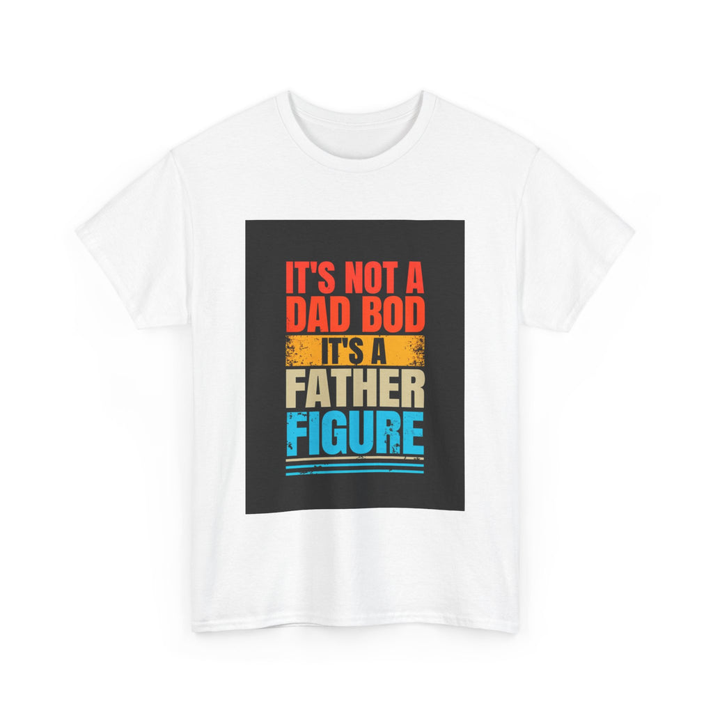 Father Figure Unisex Heavy Cotton Tee - Funny Dad Bod Graphic T-Shirt
