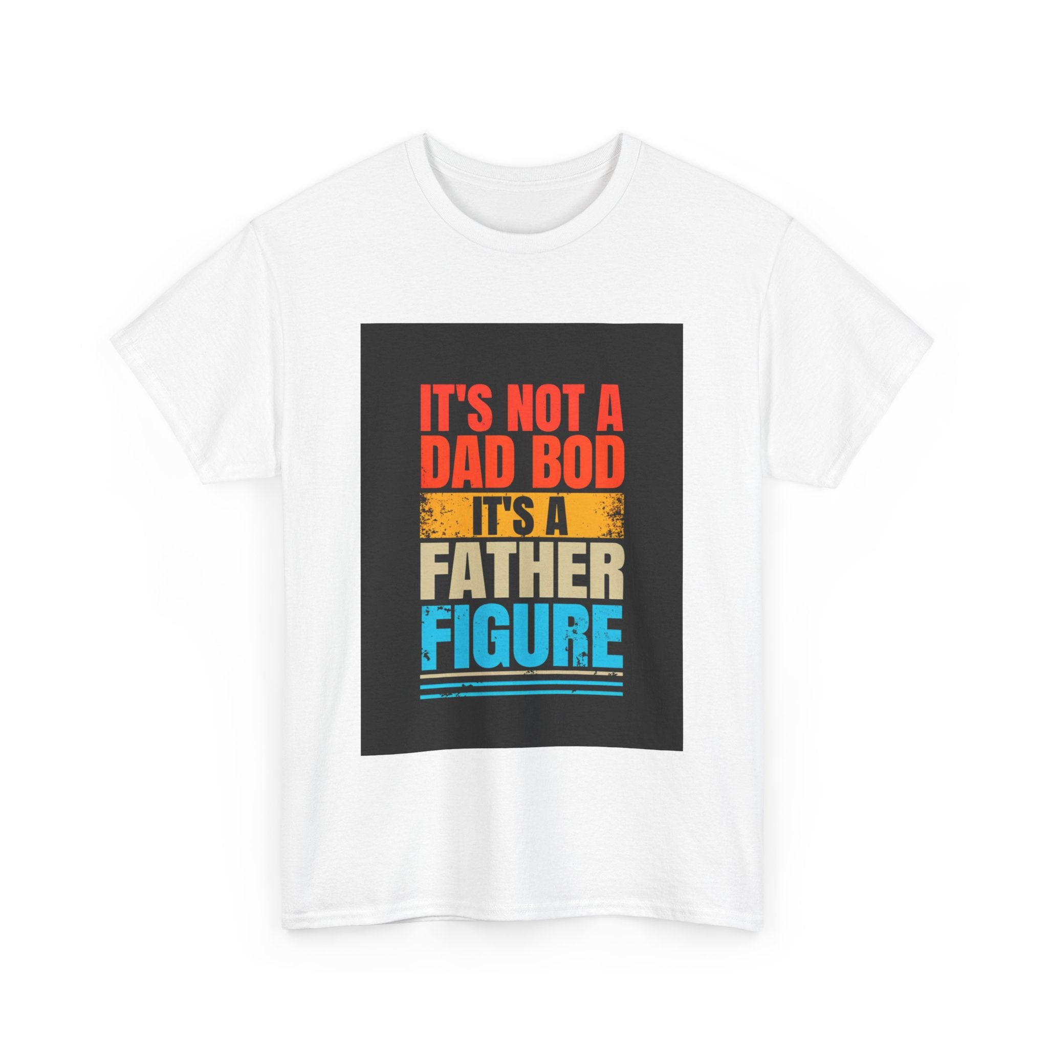 Father Figure Unisex Heavy Cotton Tee - Funny Dad Bod Graphic T-Shirt