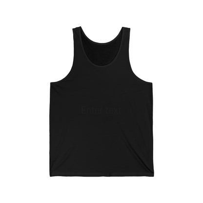 Personalized Unisex Jersey Tank - Custom Text Design for Summer Vibes