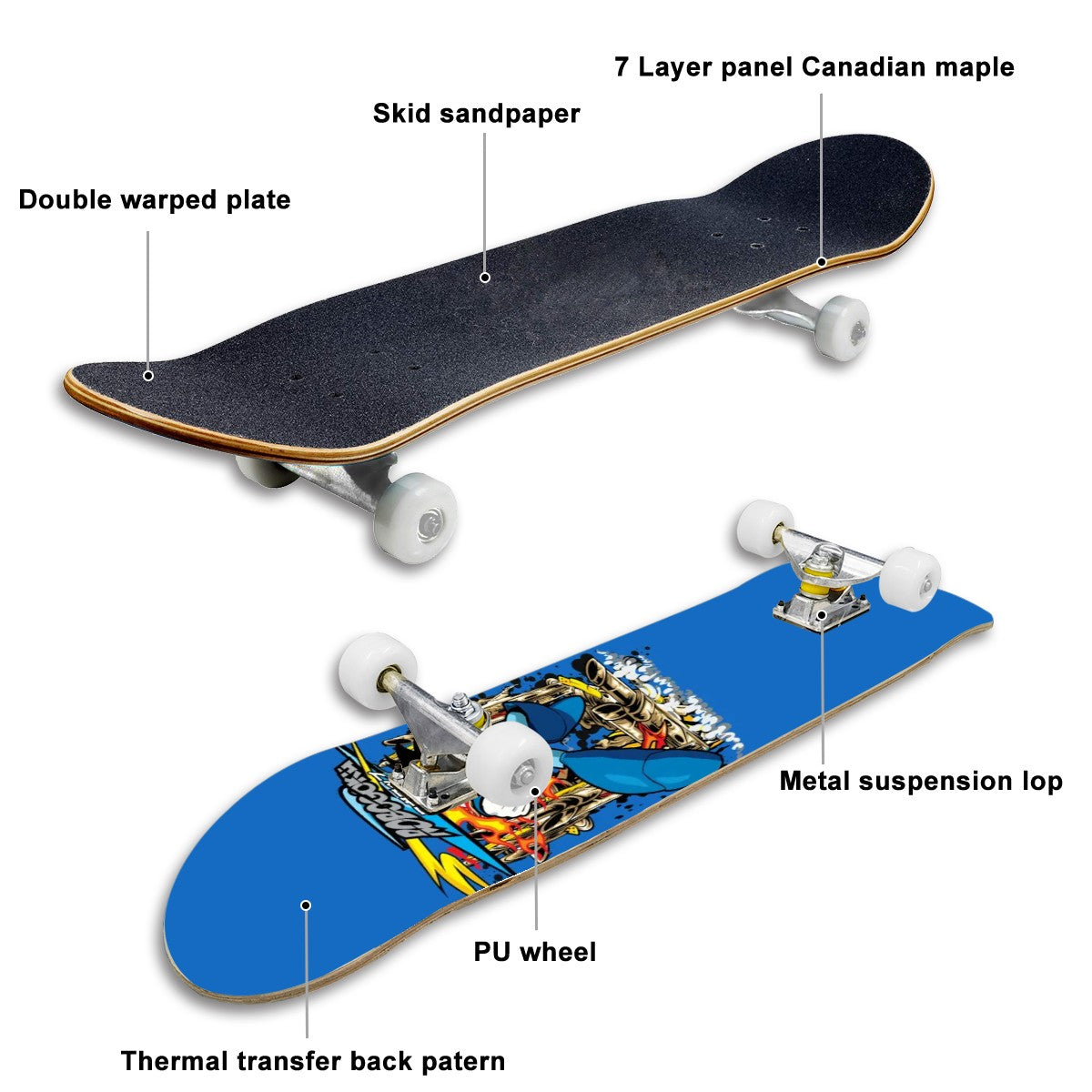 Complete Skateboard (Made in USA)