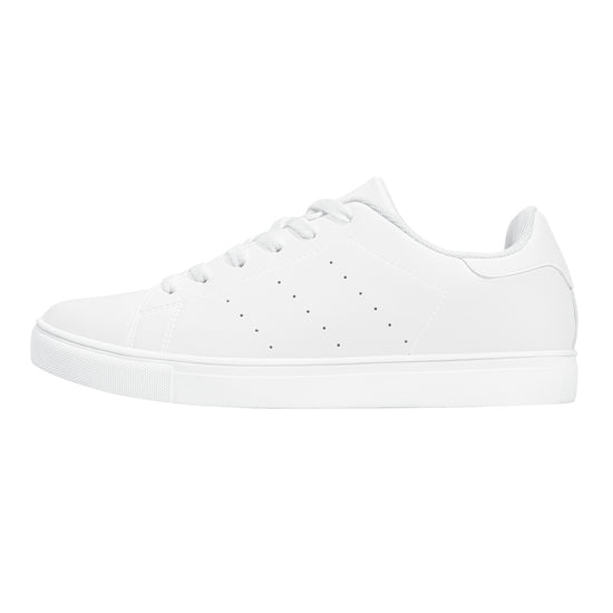 D27 Low-Top Synthetic Leather Sneakers - White