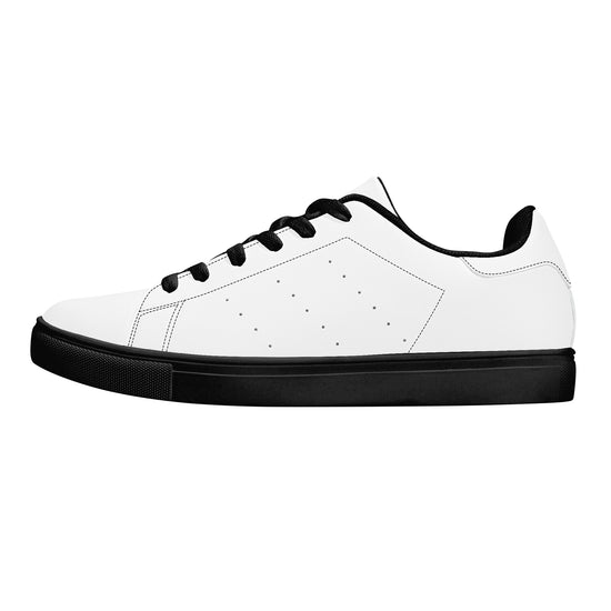 D27 Low-Top Synthetic Leather Sneakers - Black