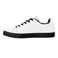 D27 Low-Top Synthetic Leather Sneakers - Black