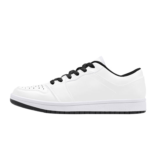 D15 Low-Top Synthetic Leather Sneakers - Black