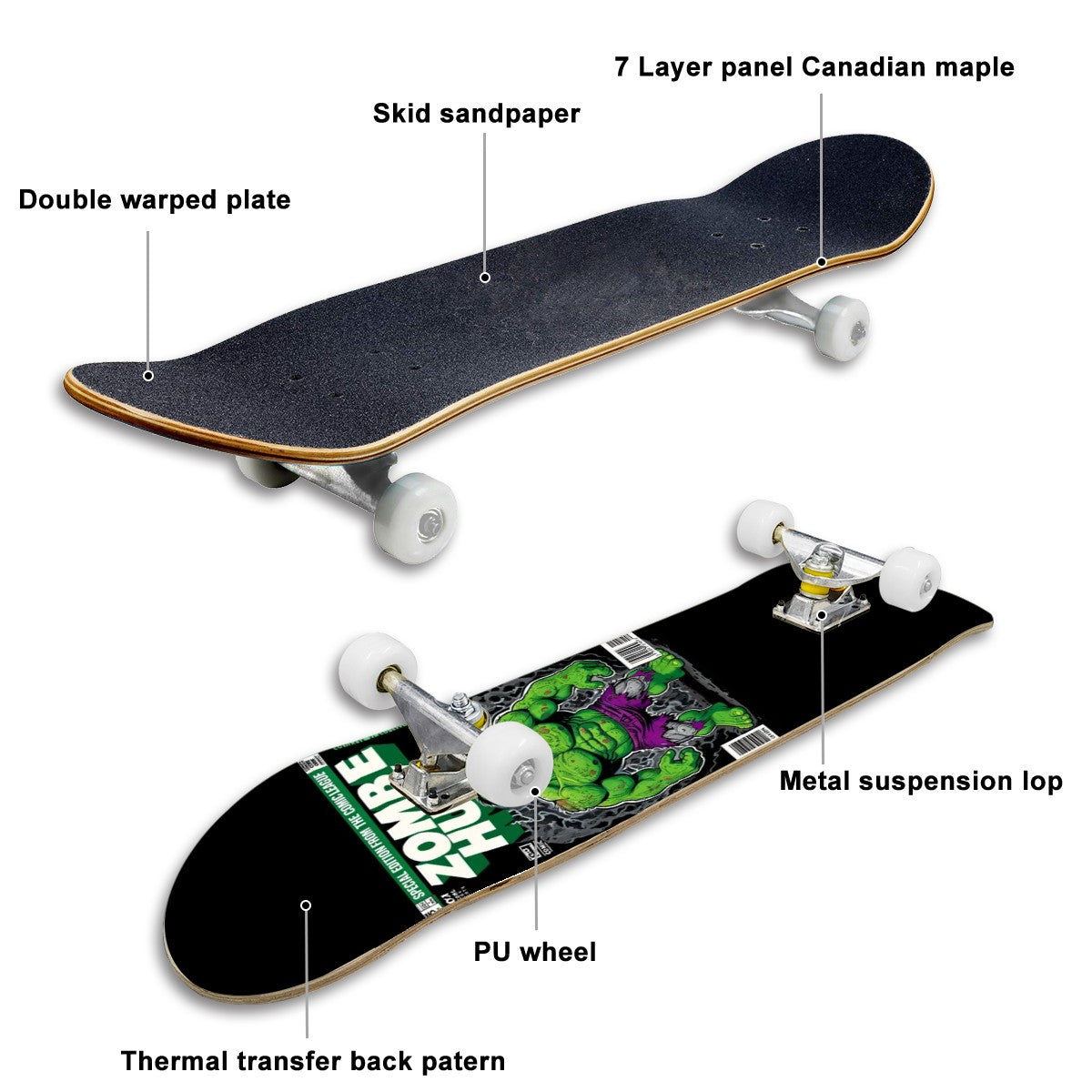 Complete Skateboard (Made in USA)