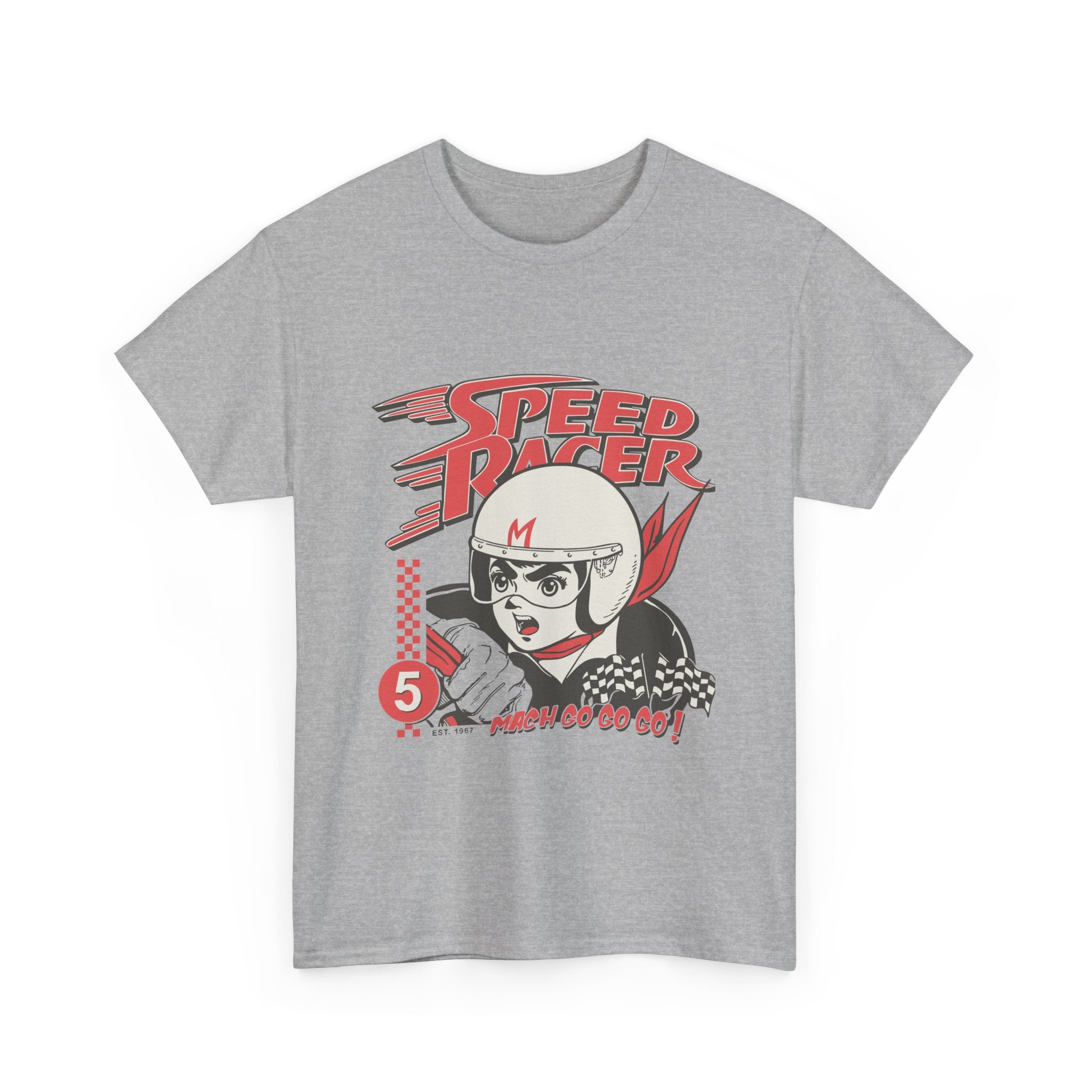 Speed Racer Unisex Heavy Cotton Tee - Retro Racer Graphic T-Shirt