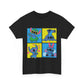 Playful Cartoon Character Tee - Unisex Heavy Cotton Shirt