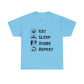 Unisex Heavy Cotton Tee - Eat Sleep Anime Repeat - Perfect for Anime Lovers