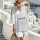 120gsm Mediterranean Style V-Neck Suit(All-Over Printing)