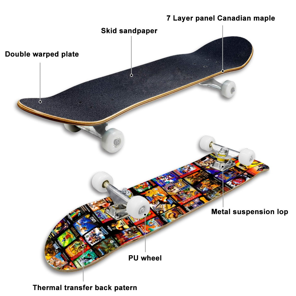 Complete Skateboard (Made in USA)