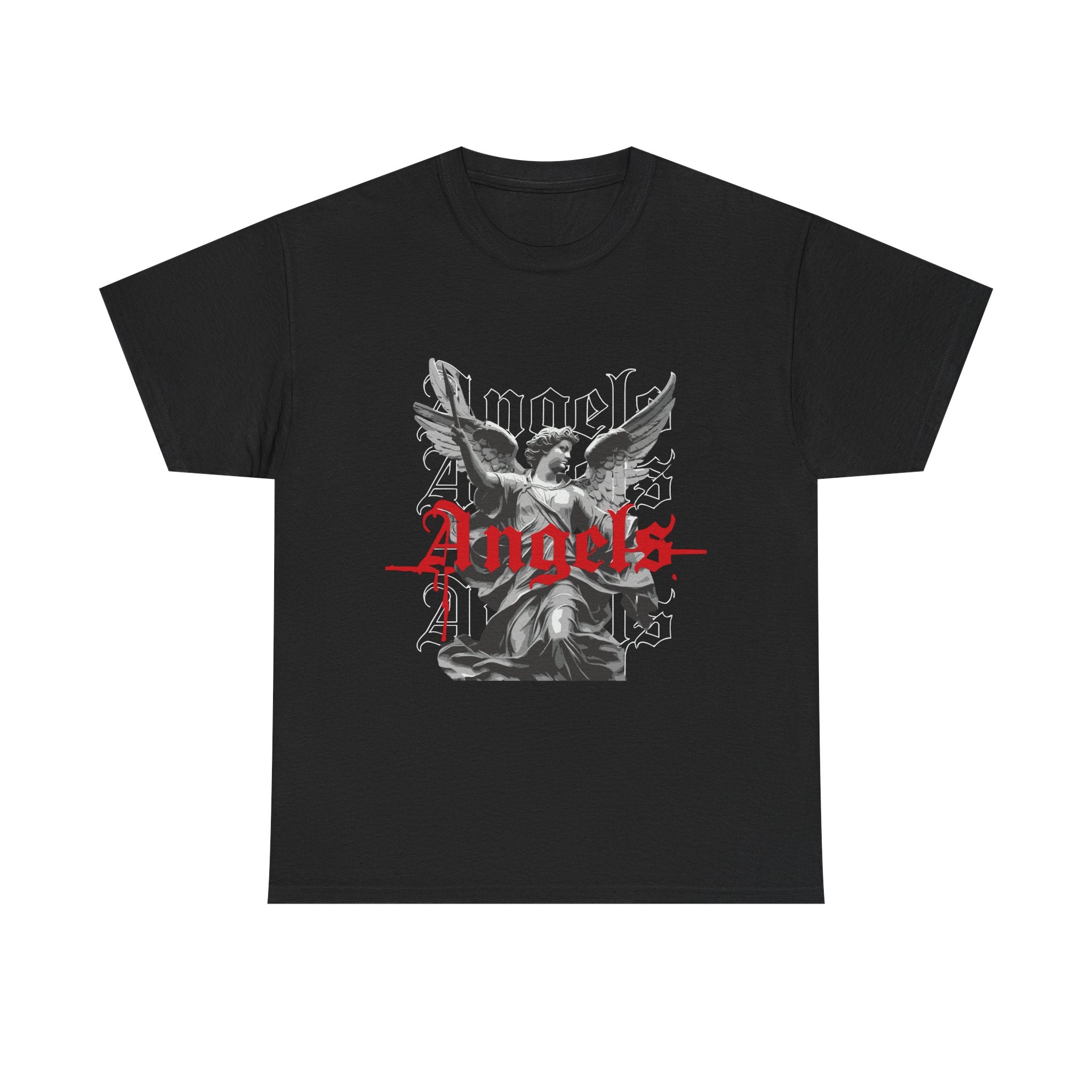 Angels Graphic Unisex Heavy Cotton Tee - Streetwear Style, Bold Design