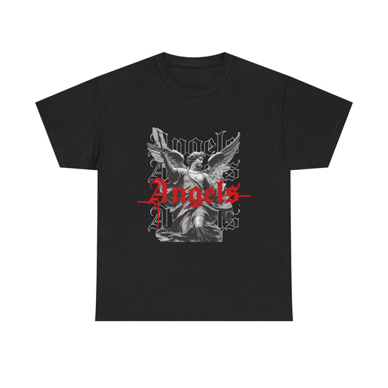 Angels Graphic Unisex Heavy Cotton Tee - Streetwear Style, Bold Design
