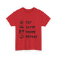 Unisex Heavy Cotton Tee - Eat Sleep Anime Repeat - Perfect for Anime Lovers
