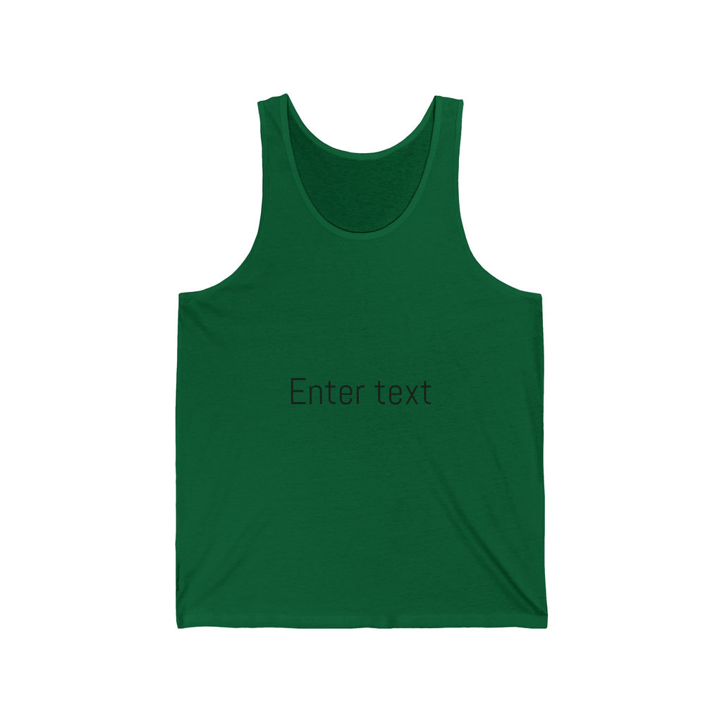 Personalized Unisex Jersey Tank - Custom Text Design for Summer Vibes