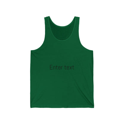 Personalized Unisex Jersey Tank - Custom Text Design for Summer Vibes