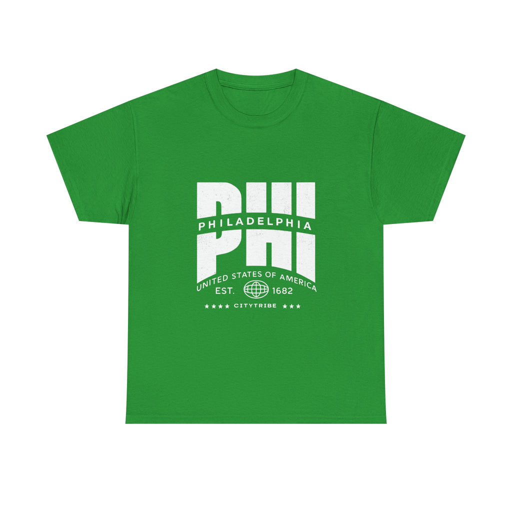 Philly  Unisex Heavy Cotton Tee - City Tribal Design for Casual Wear