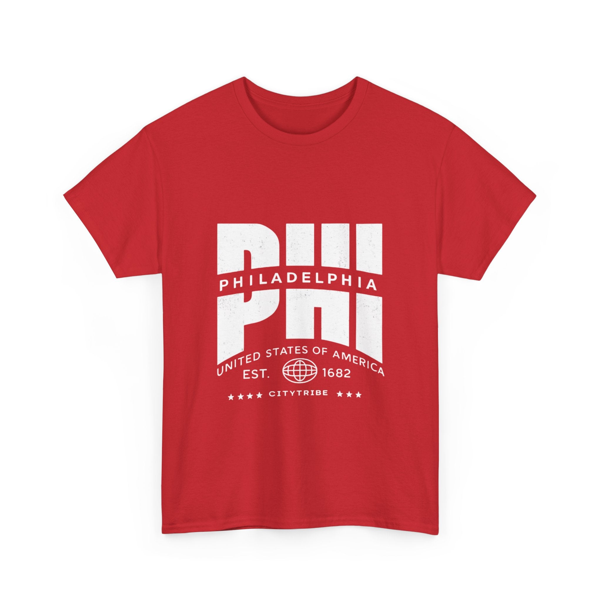 Philly  Unisex Heavy Cotton Tee - City Tribal Design for Casual Wear