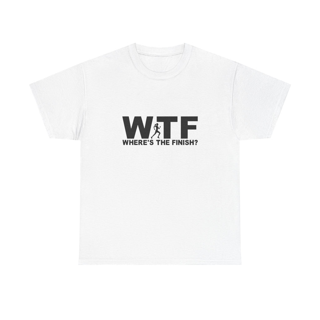 WTF Running Unisex Heavy Cotton Tee - Perfect Gift for Runners & Fitness Enthusiasts