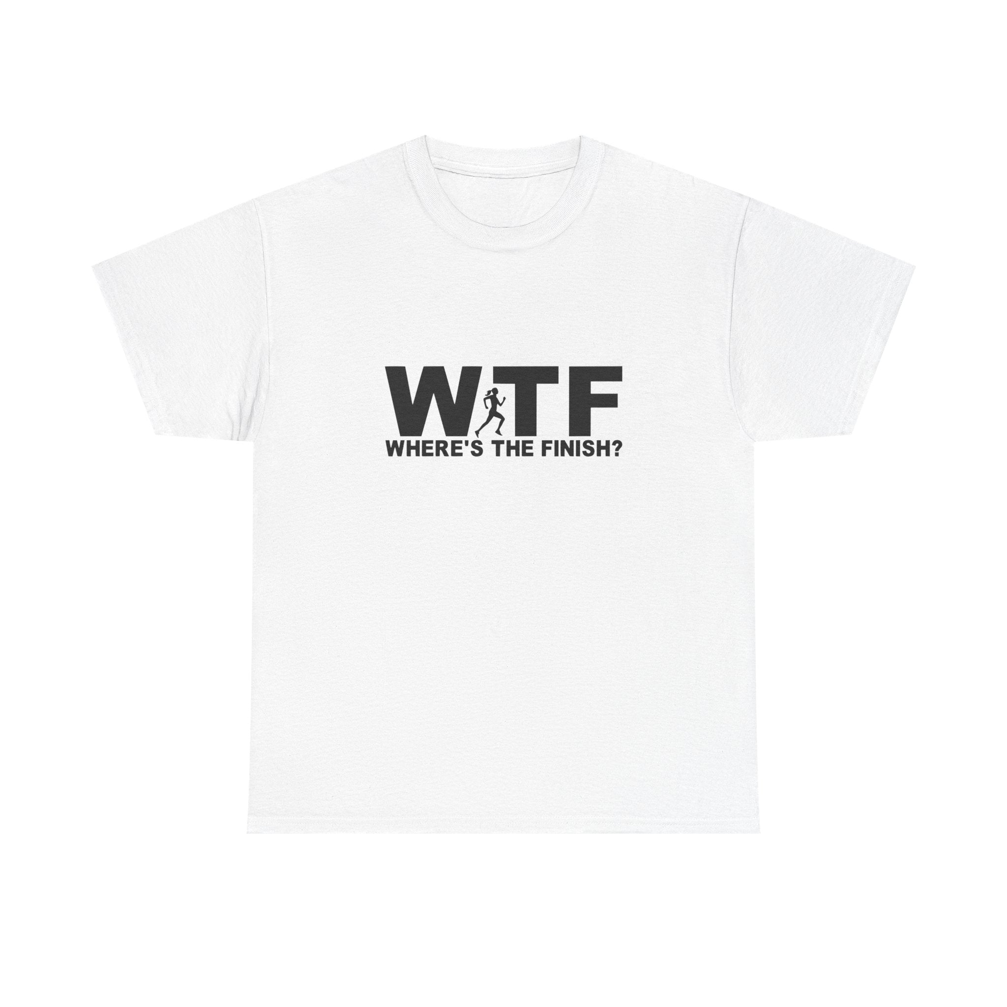 WTF Running Unisex Heavy Cotton Tee - Perfect Gift for Runners & Fitness Enthusiasts
