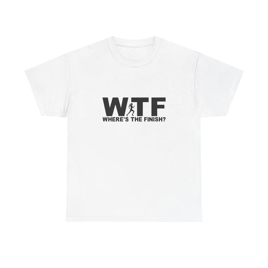 WTF Running Unisex Heavy Cotton Tee - Perfect Gift for Runners & Fitness Enthusiasts