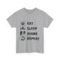 Unisex Heavy Cotton Tee - Eat Sleep Anime Repeat - Perfect for Anime Lovers