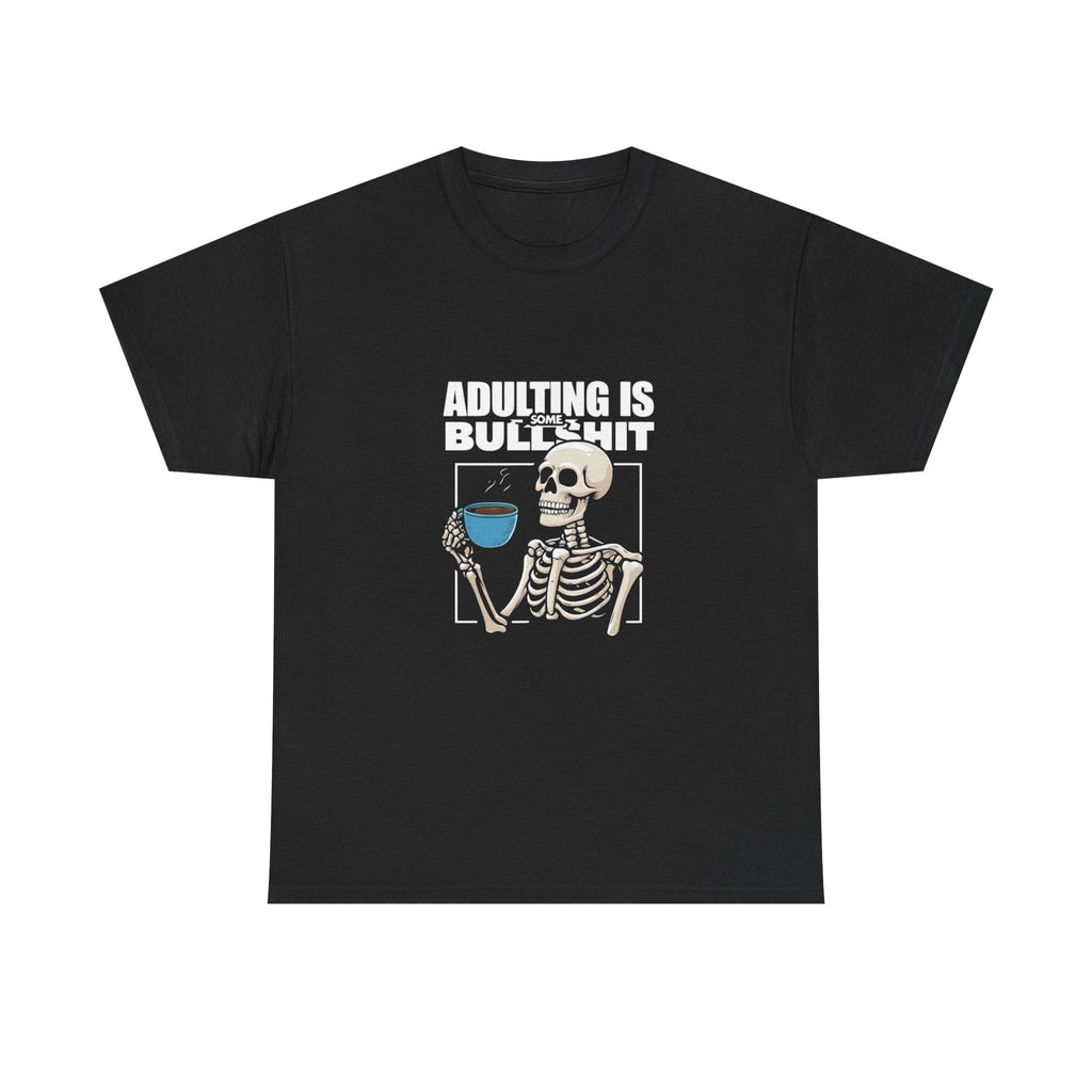 Coffee Skeleton Unisex Heavy Cotton Tee - Perfect for Casual Days