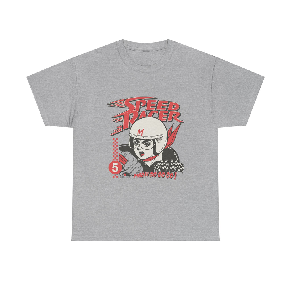 Speed Racer Unisex Heavy Cotton Tee - Retro Racer Graphic T-Shirt