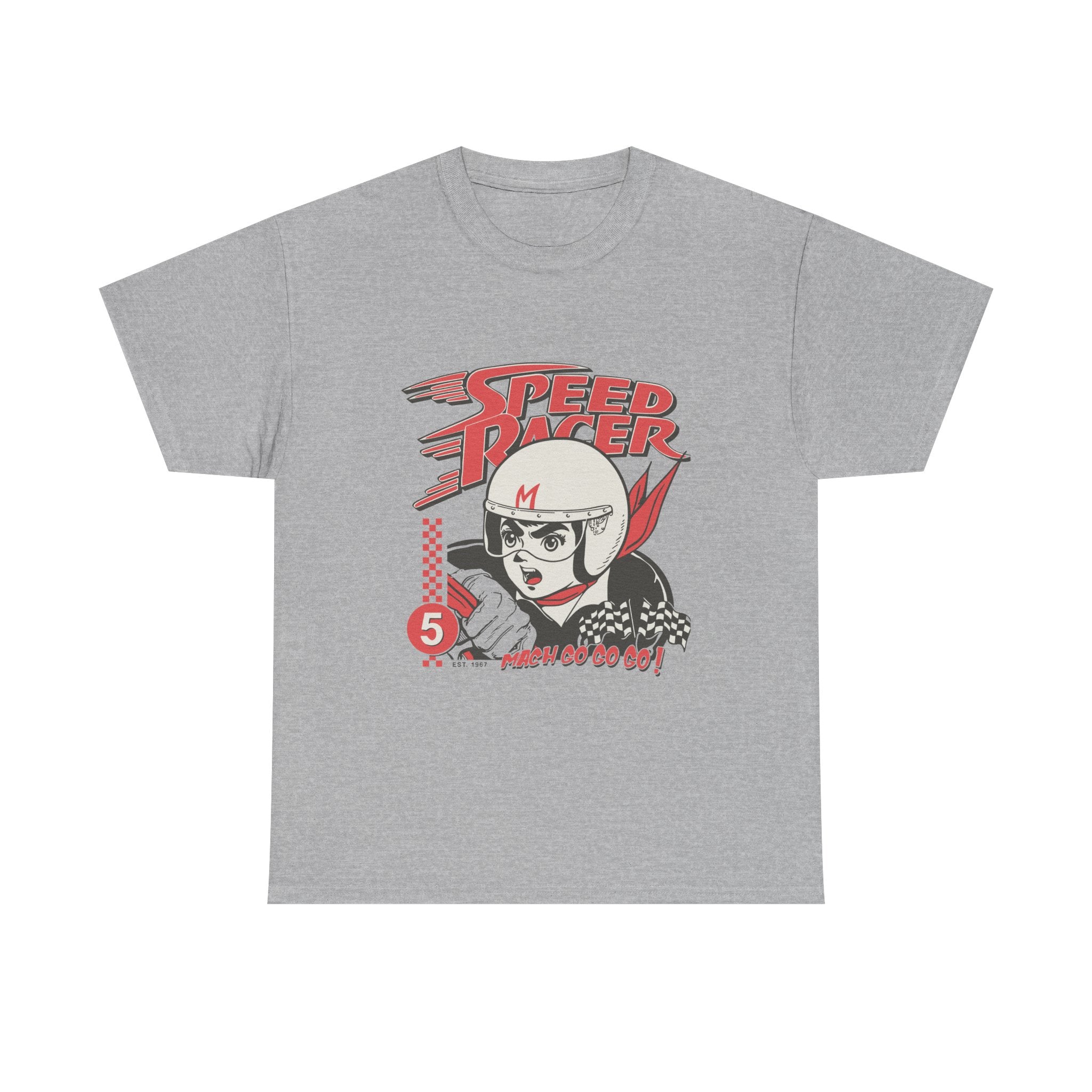 Speed Racer Unisex Heavy Cotton Tee - Retro Racer Graphic T-Shirt