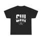 Chicago Unisex Heavy Cotton Tee - City Tribal Design for Casual Wear