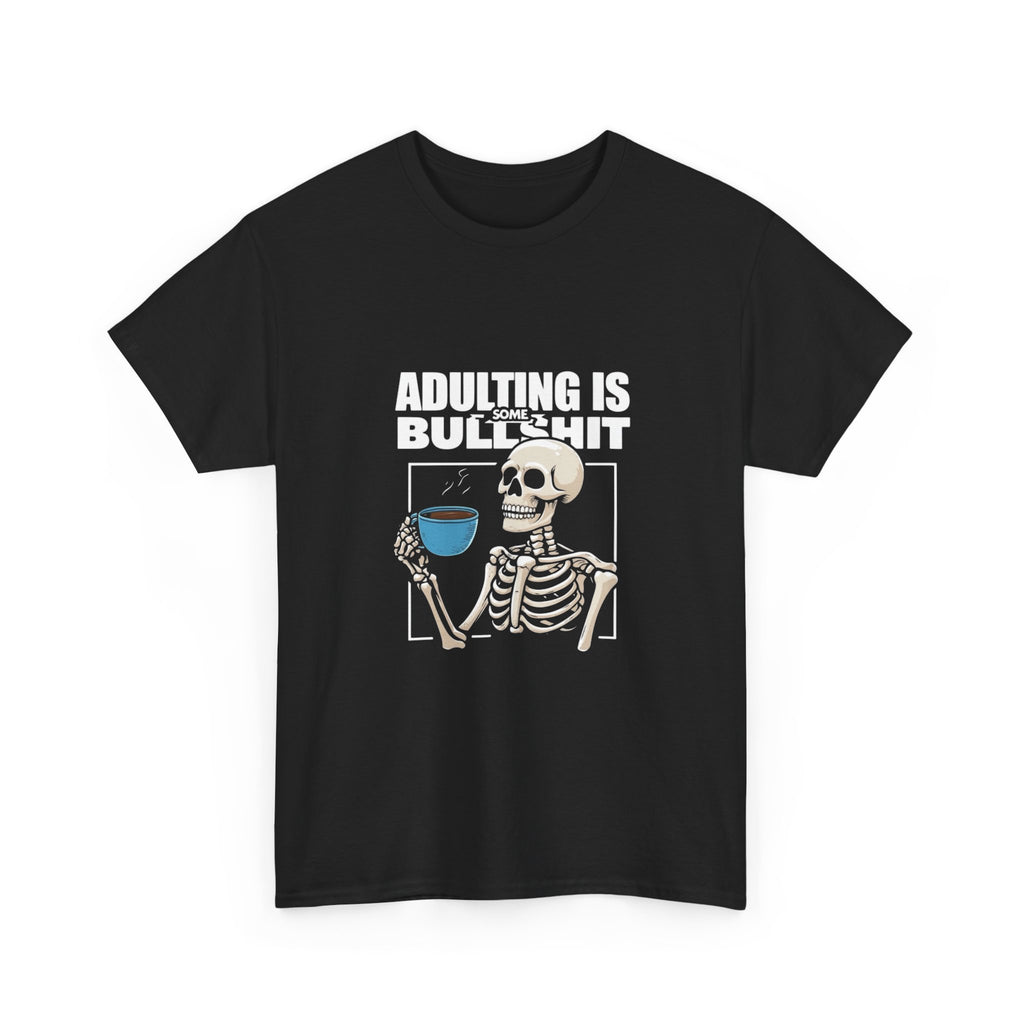 Coffee Skeleton Unisex Heavy Cotton Tee - Perfect for Casual Days