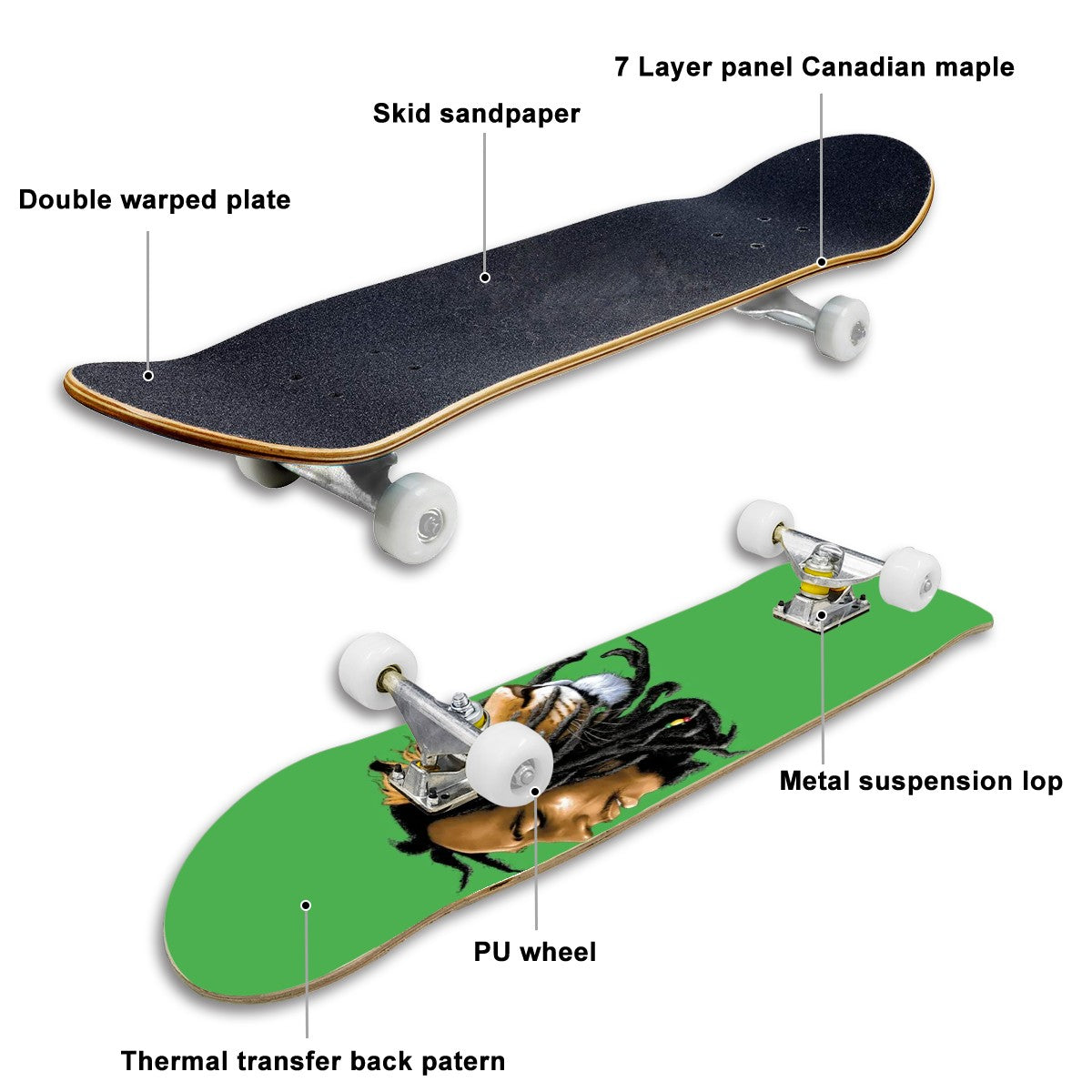 Complete Skateboard (Made in USA)
