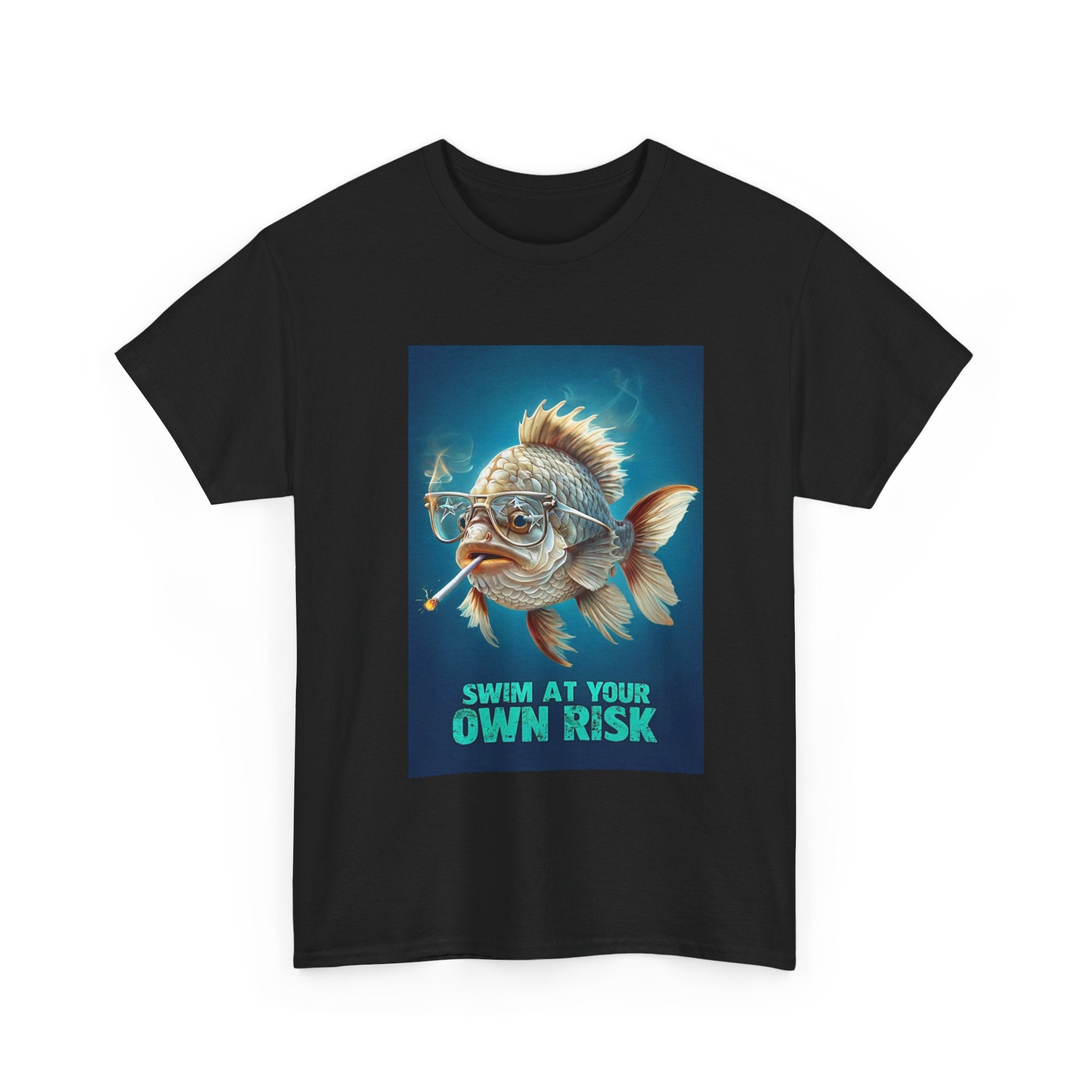 Swim at Your Own Risk Fish Graphic Tee for Fishing Enthusiasts