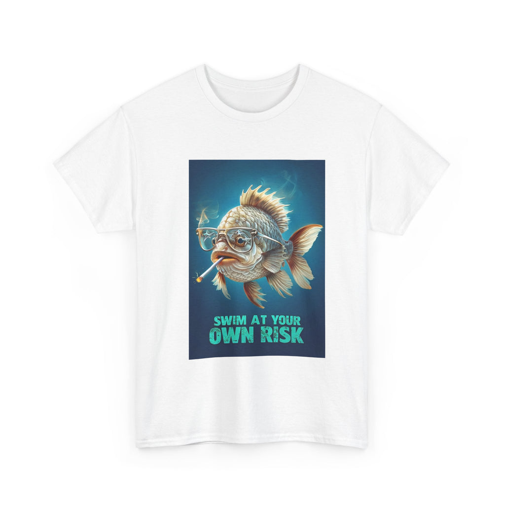 Swim at Your Own Risk Fish Graphic Tee for Fishing Enthusiasts