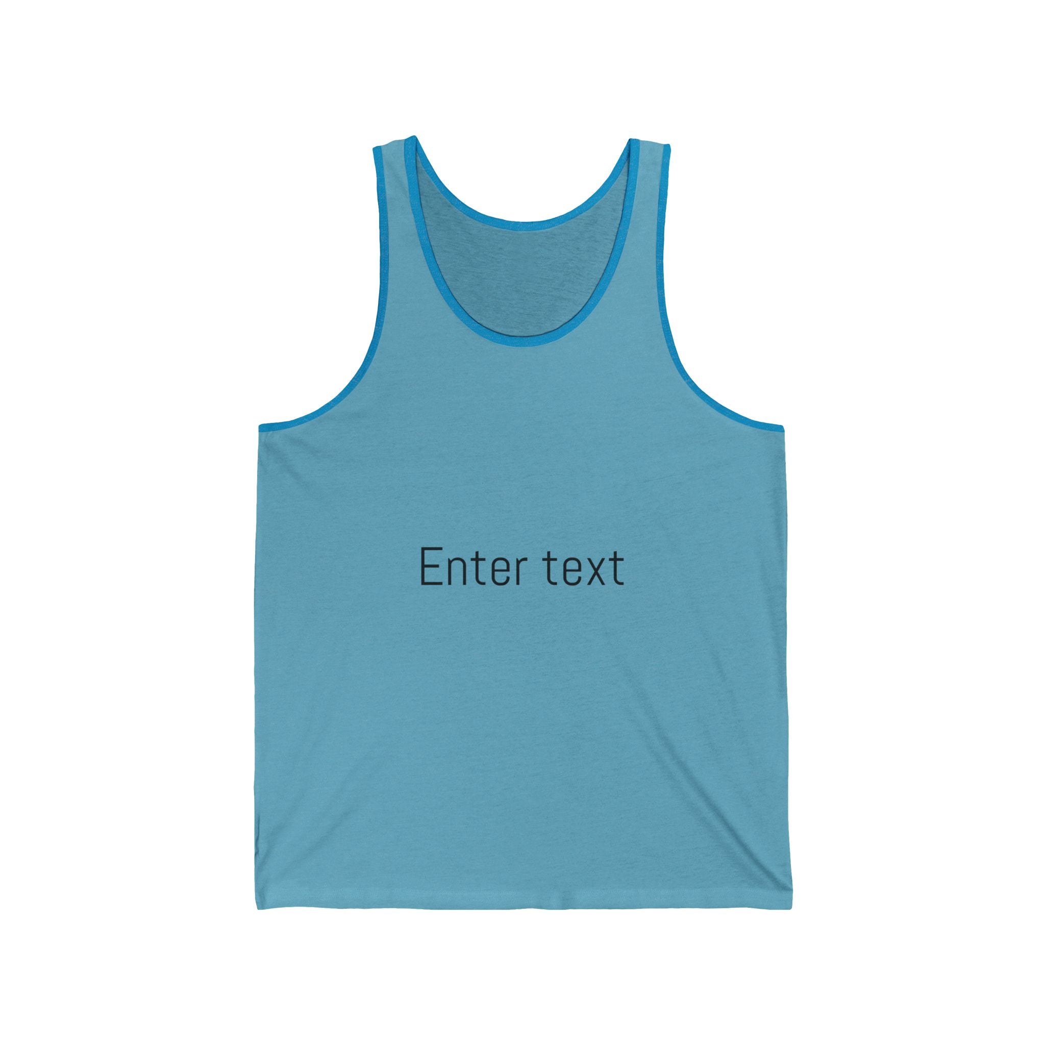 Personalized Unisex Jersey Tank - Custom Text Design for Summer Vibes