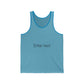 Personalized Unisex Jersey Tank - Custom Text Design for Summer Vibes