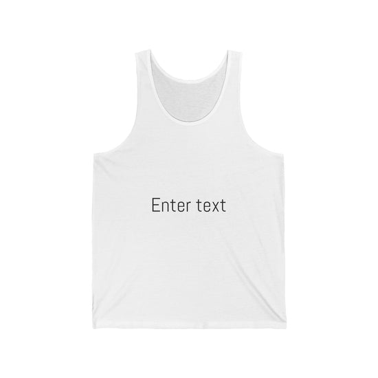 Personalized Unisex Jersey Tank - Custom Text Design for Summer Vibes