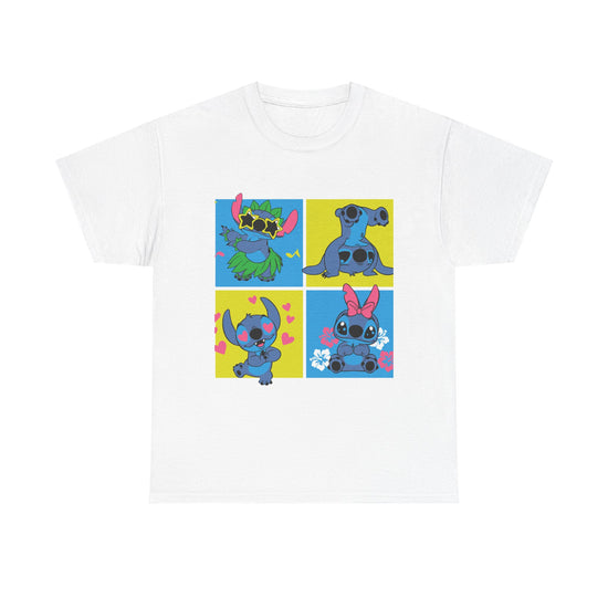 Playful Cartoon Character Tee - Unisex Heavy Cotton Shirt