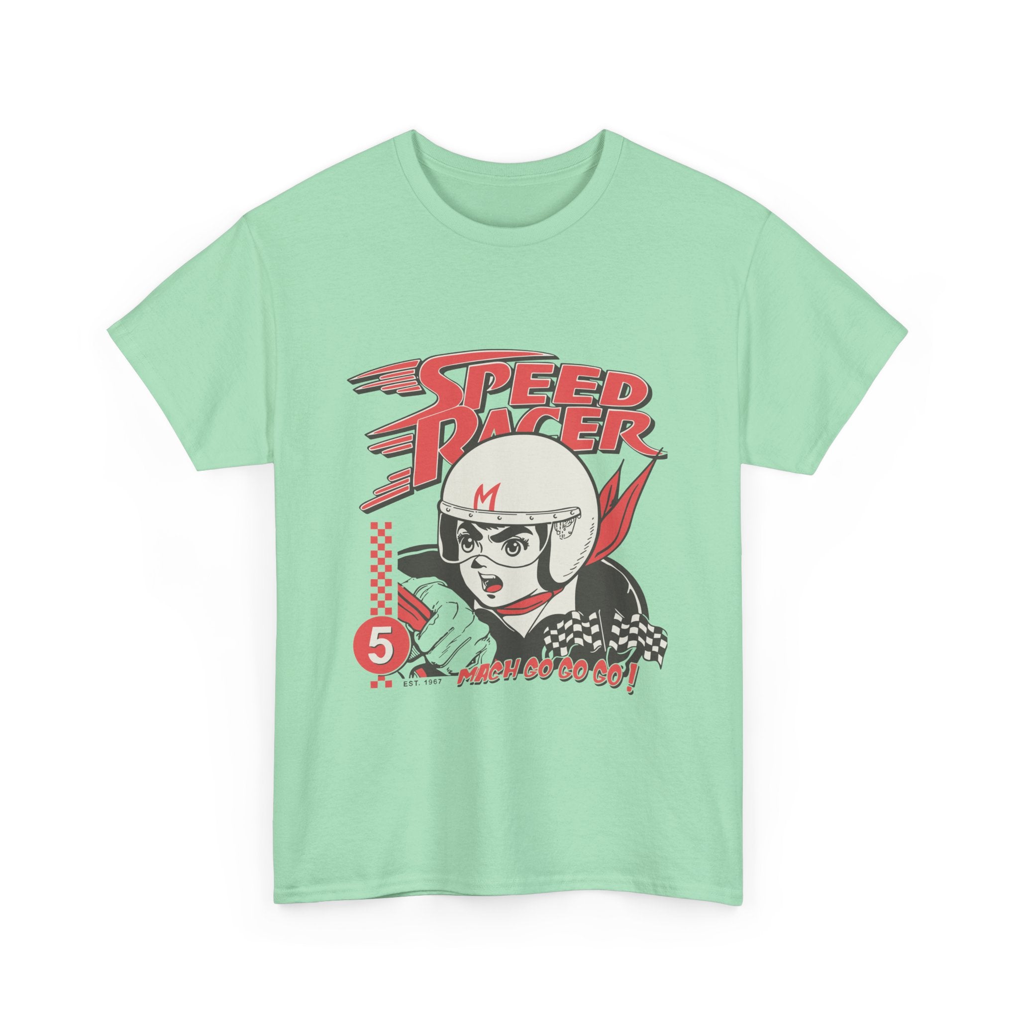 Speed Racer Unisex Heavy Cotton Tee - Retro Racer Graphic T-Shirt