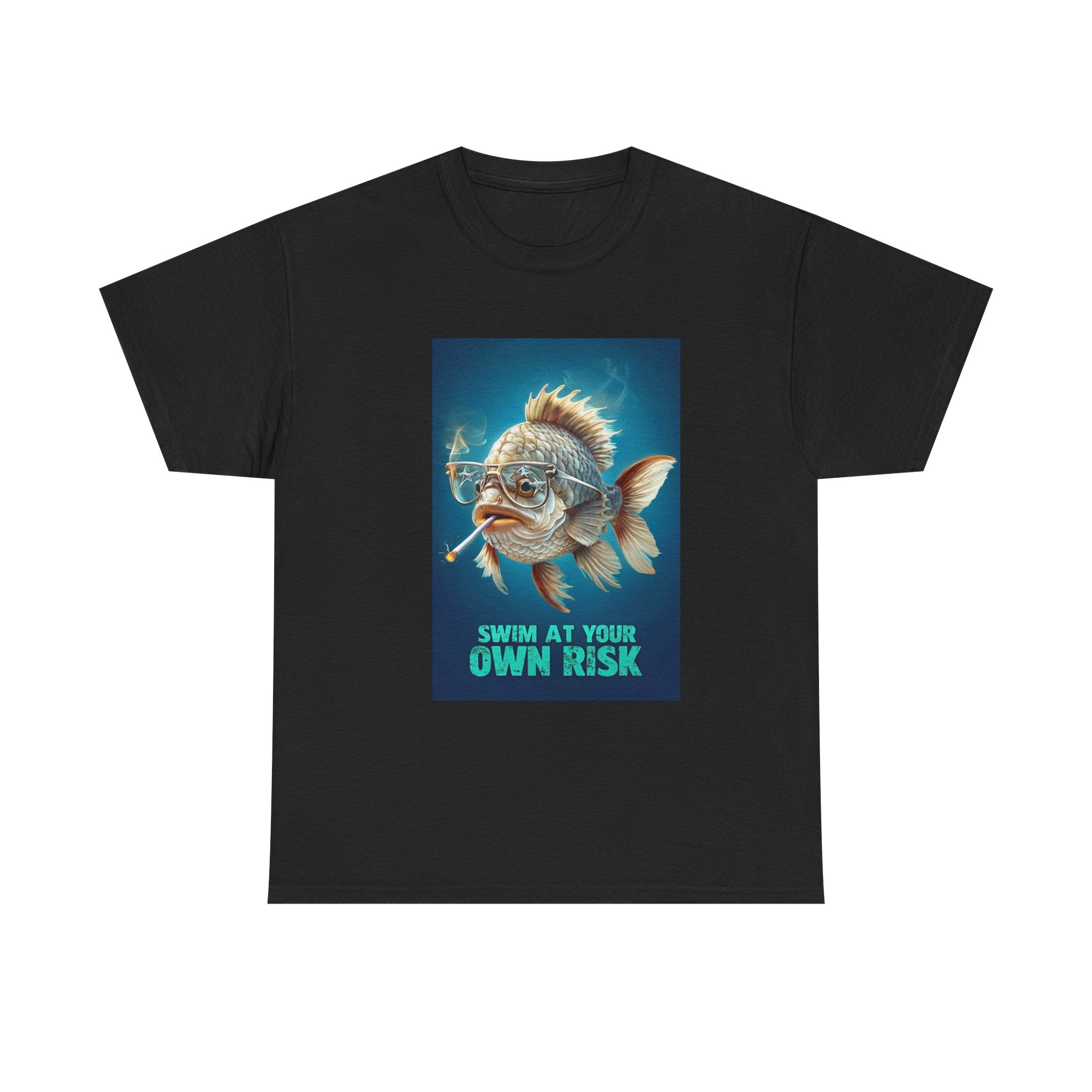 Swim at Your Own Risk Fish Graphic Tee for Fishing Enthusiasts