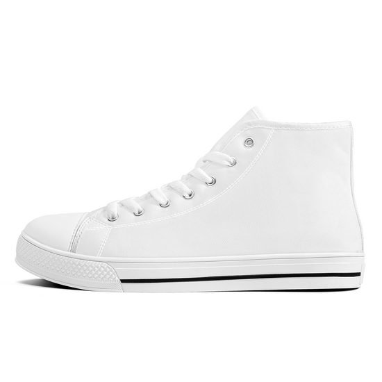FWS High-Top Canvas Shoes With Customized Tongue - White