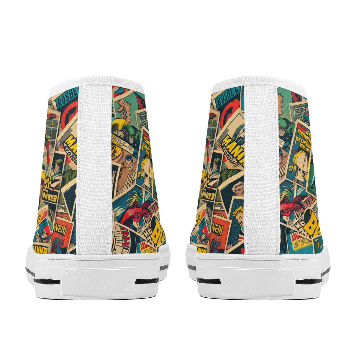Copy of FWS High-Top Canvas Shoes With Customized Tongue - White