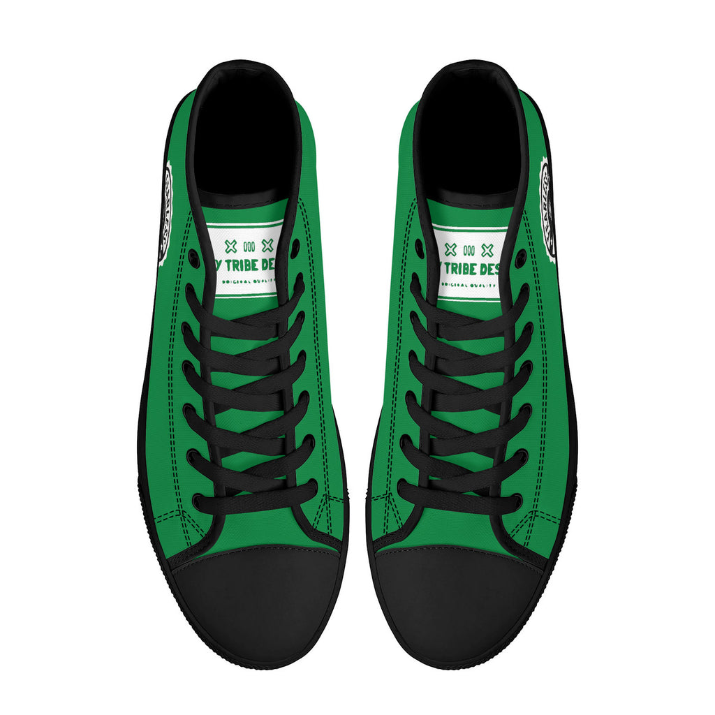 Copy of Fearless Pioneer High-Top Canvas Shoes With Customized Tongue - Black