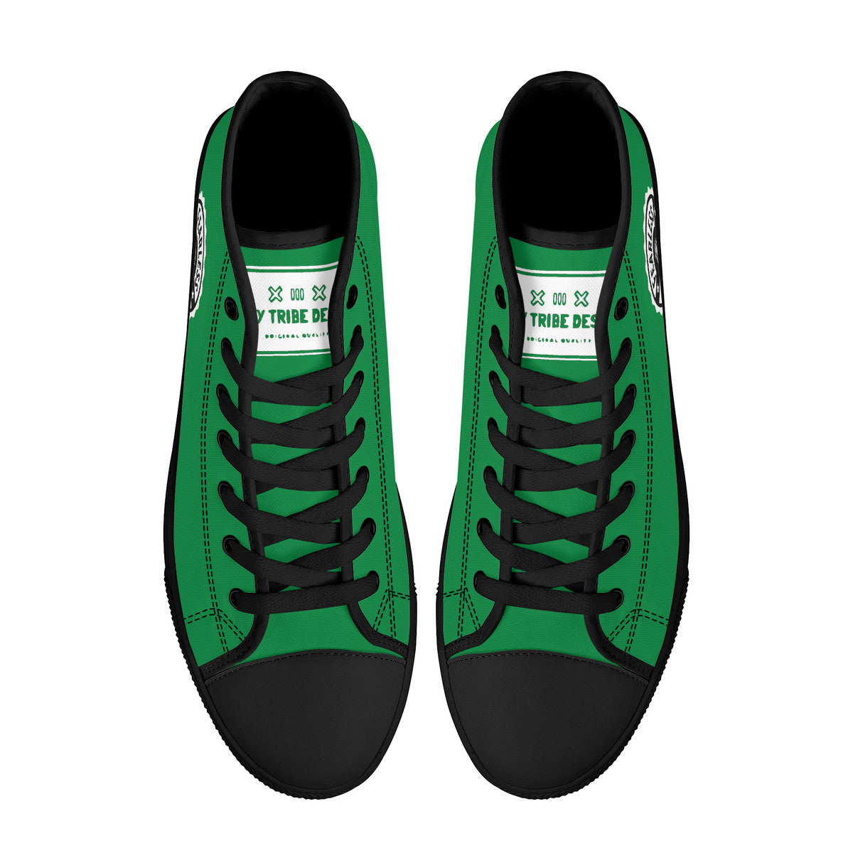 Copy of Fearless Pioneer High-Top Canvas Shoes With Customized Tongue - Black