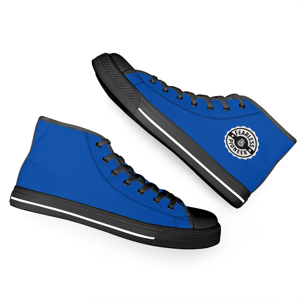 Copy of Fearless Pioneer High-Top Canvas Shoes With Customized Tongue - Black