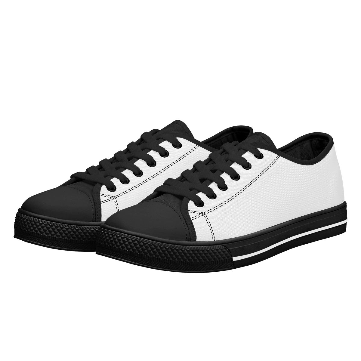 D24 Rubber Outsoles Low-Top Canvas Shoes - Black